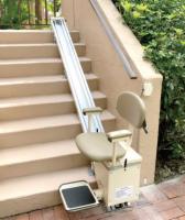 Showing Lift Installed on Outdoor Stairs